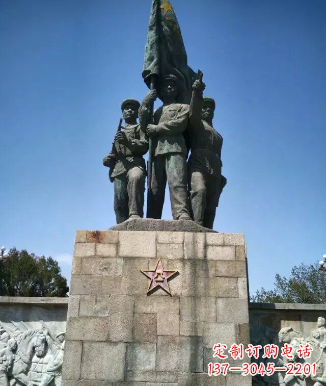 金华传承革命精神领雕纪念铜雕战士雕塑