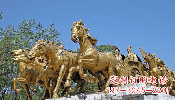 金华中领雕塑:精美古典马车铜雕