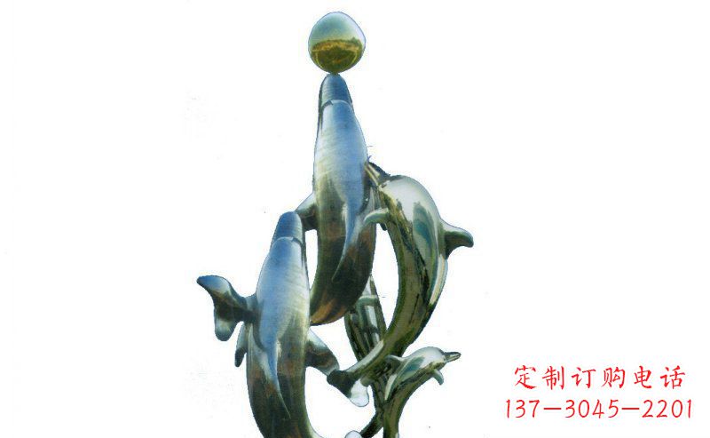 金华优雅而精致的海豚雕塑