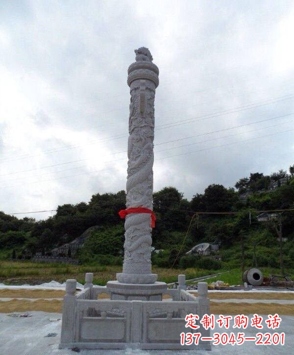 金华广场汉白玉华表雕塑