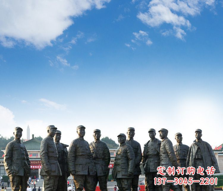 金华传承红军英雄,让时光永流传的红军人物石雕