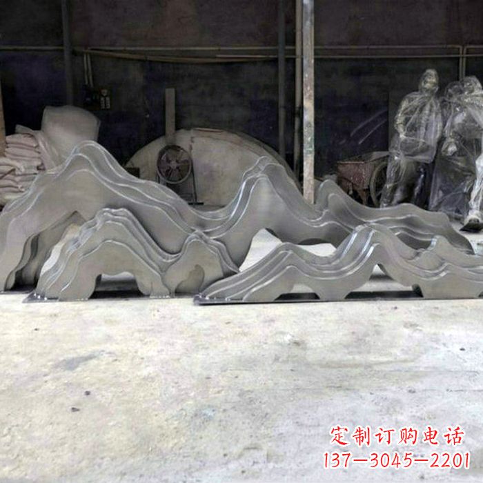 金华精美大型不锈钢假山雕塑