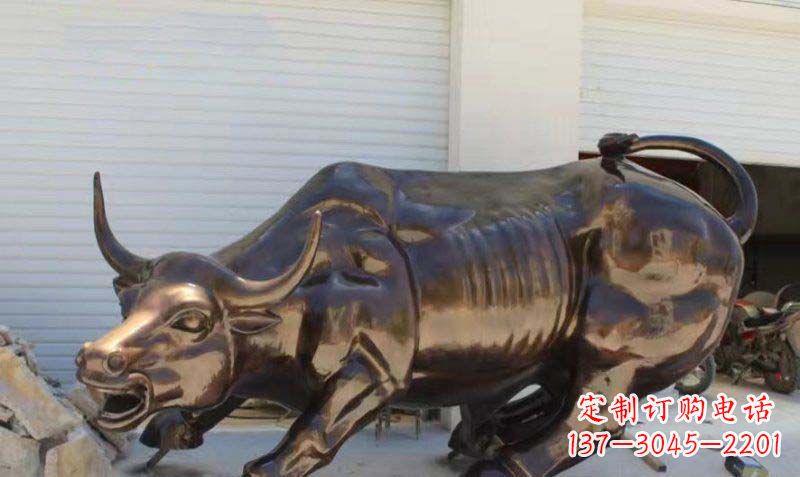 金华广场华尔街铜牛动物铜雕-优质的动物铜雕定制