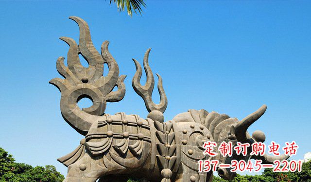金华铜牛雕塑,精致美观的热带雕塑