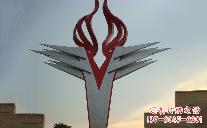 金华广场火炬不锈钢雕塑_1