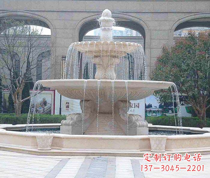 金华为广场添彩的喷泉大型石雕