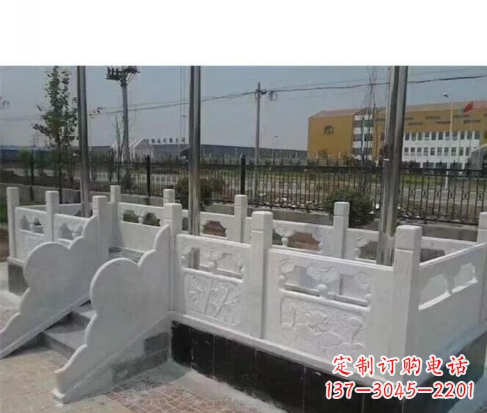 金华完美的城市景观--汉白玉升旗台石雕