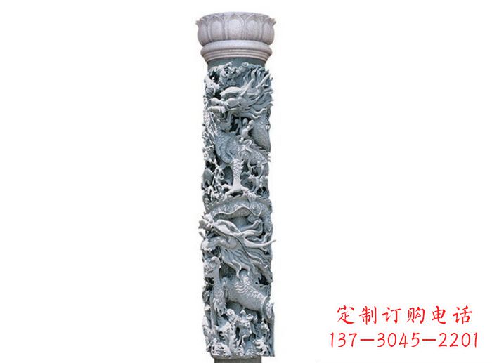 金华广场景观龙柱石雕 (2)