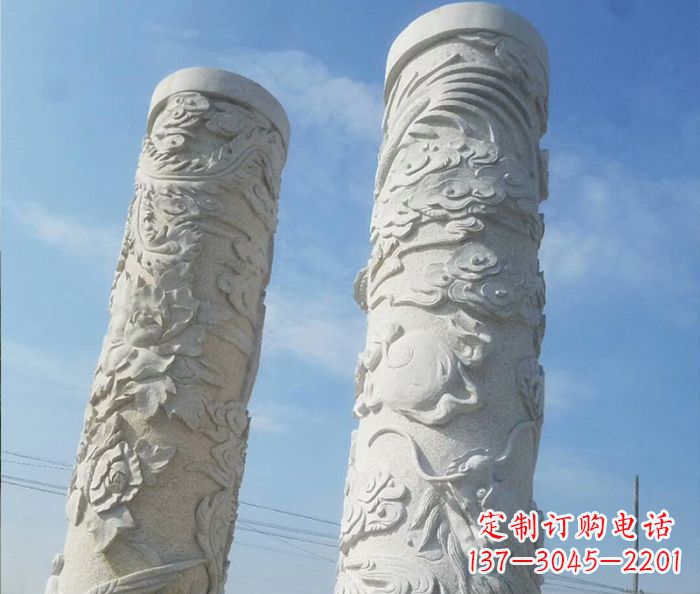 金华广场景观龙柱石雕