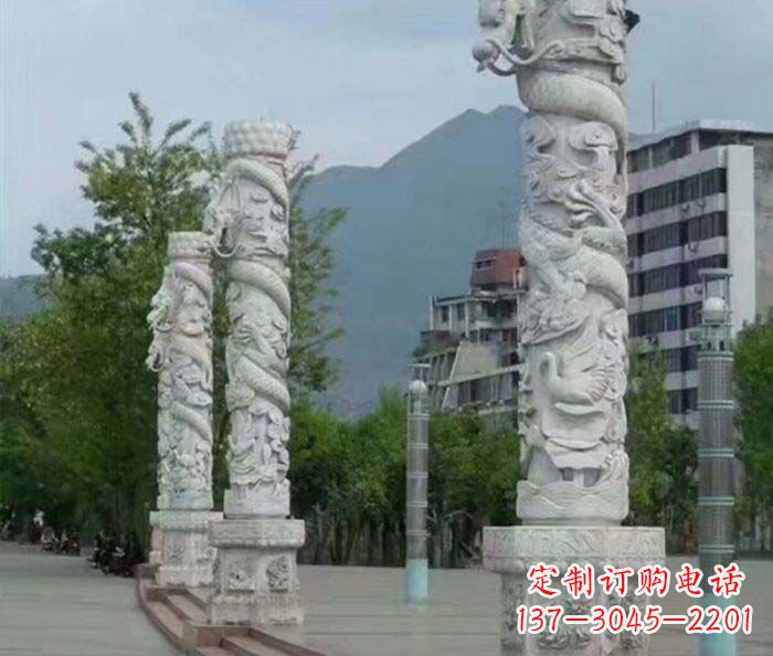 金华定制精美的盘龙柱石雕