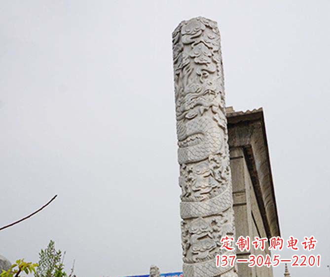 金华精美艺术品,象征霸气,盘龙柱石雕