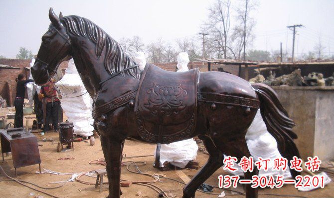 金华广场骏马小马动物铜雕