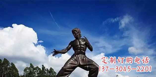 金华广场李小龙名人铜雕