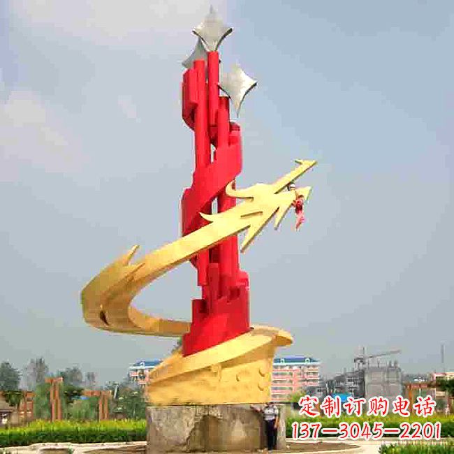 金华中领雕塑出品的活力龙形不锈钢雕塑