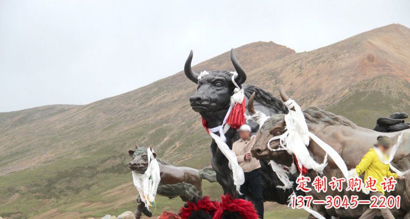 金华完美纪念:牦牛景观铜雕