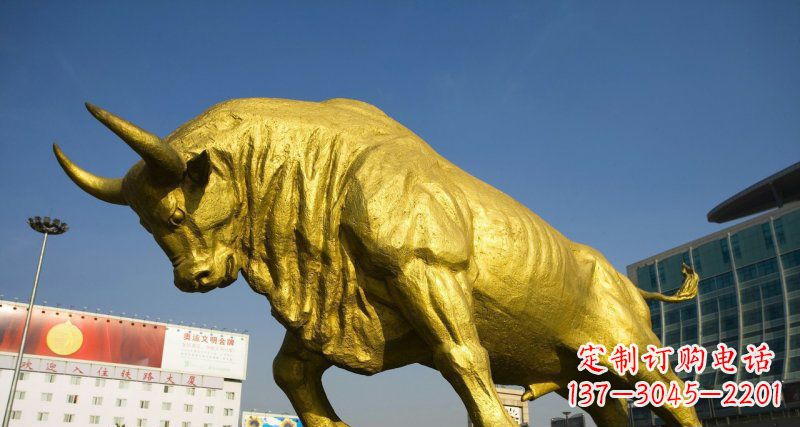 金华广场牛动物铜雕