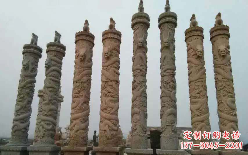 金华广场盘龙柱石雕1