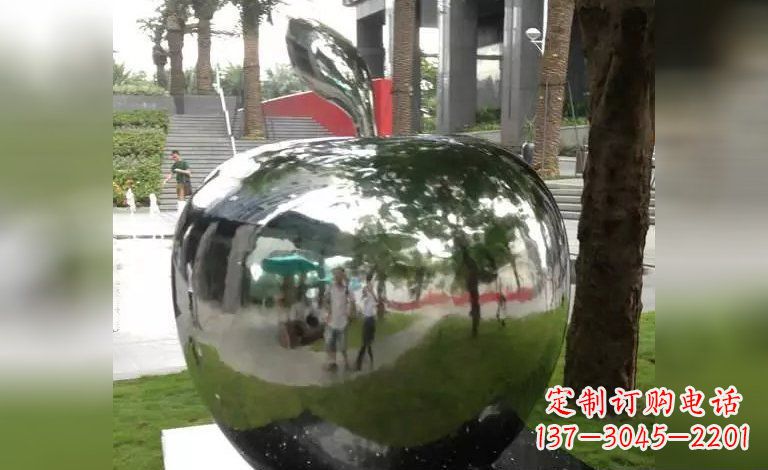 金华广场苹果不锈钢雕塑
