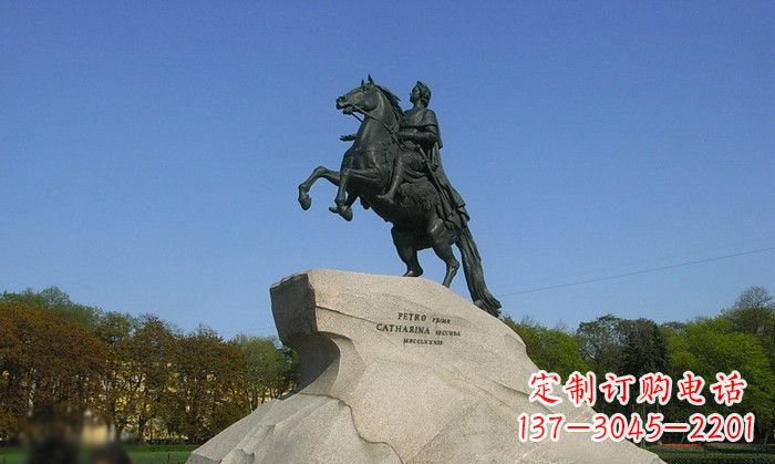 金华高贵威武的骑马铜雕