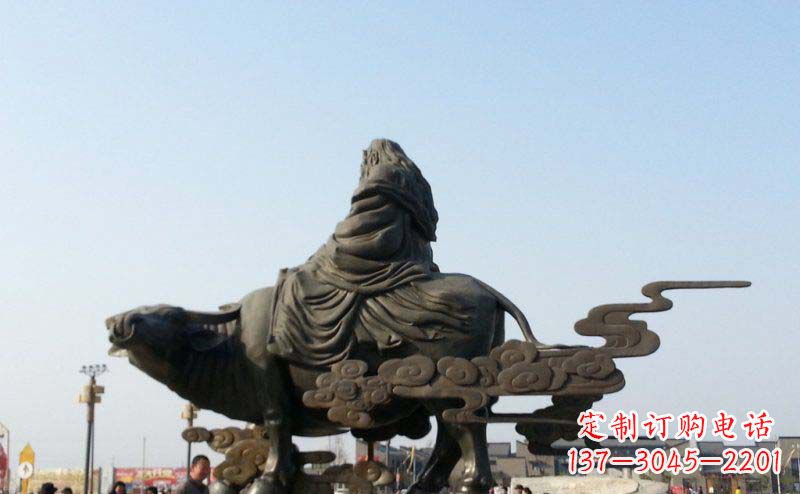 金华精美雕塑-老子景观铜雕