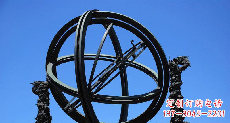 金华华丽外观,古老意蕴——青铜浑天仪雕塑