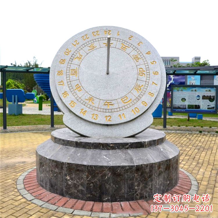 金华与众不同的精美日晷石雕塑