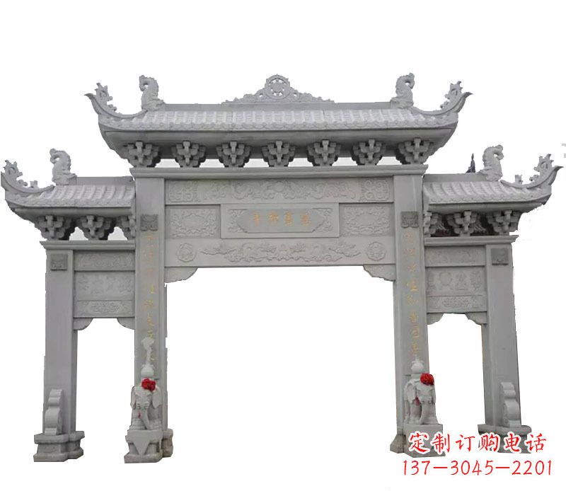 金华广场牌坊石艺雕塑,增添非凡的景观魅力