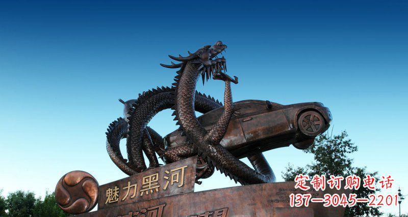 金华广场神龙汽车铜雕