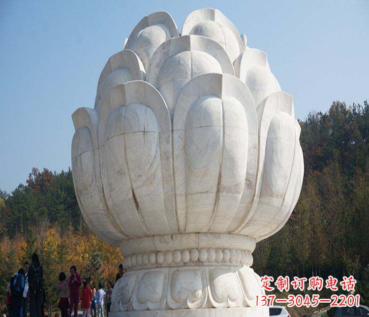 金华广场石雕荷花景观雕塑