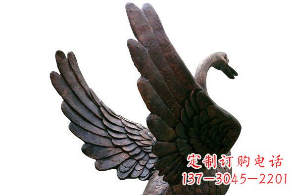金华中领雕塑|优雅大气的铜雕天鹅