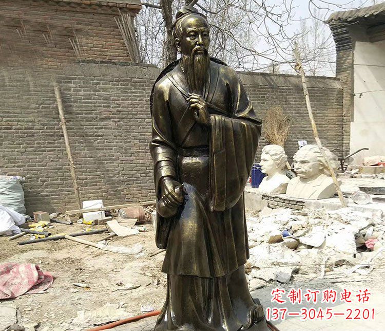 金华传承医德耀中华——华佗铜雕