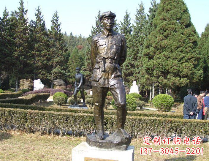 金华广场铜雕解放军战士纪念人物雕塑