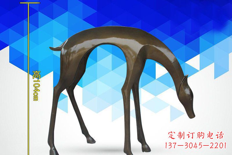 金华铜镜面鹿雕塑,高端雕塑定制