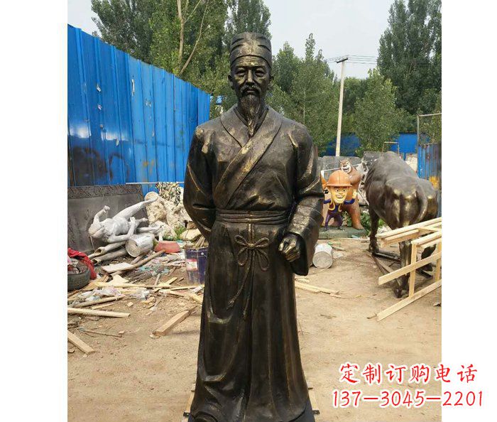 金华领雕塑定制广场铜雕刘备人物雕塑