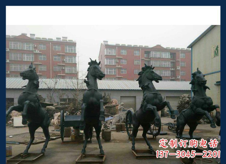 金华广场铜雕立式飞马动物雕塑