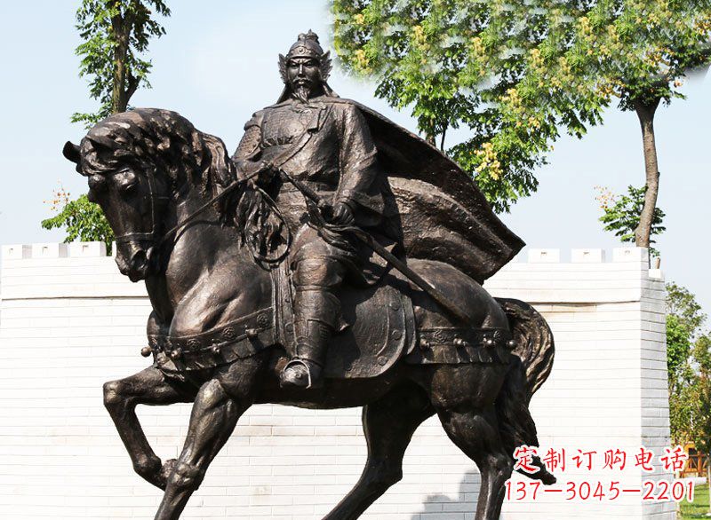 金华广场铜雕骑马战士人物雕塑