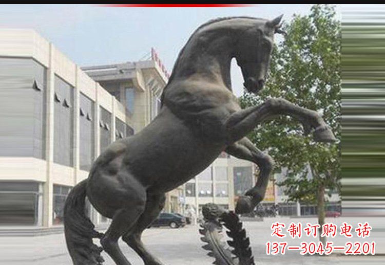 金华广场铜雕跳跃马动物雕塑