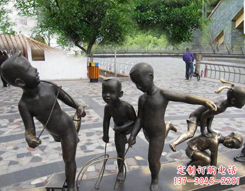 金华专业定制广场铜雕儿童雕塑