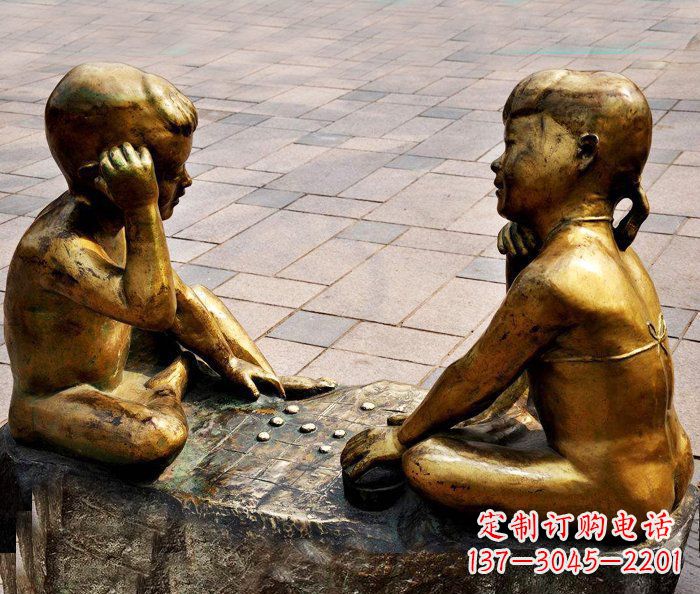 金华记忆印象:青春小孩铜雕