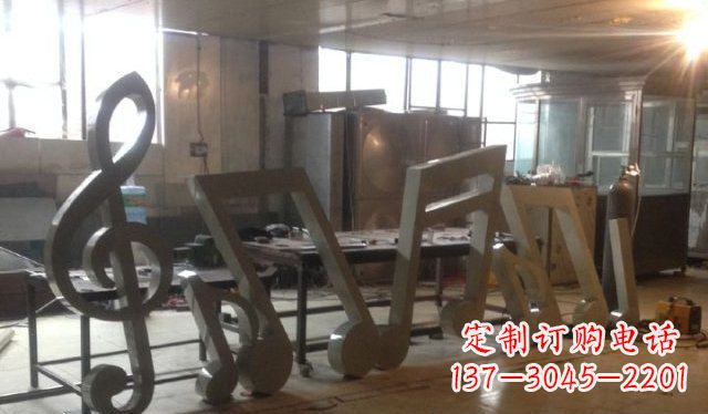 金华欢乐旋律,精致美观的音符不锈钢雕塑