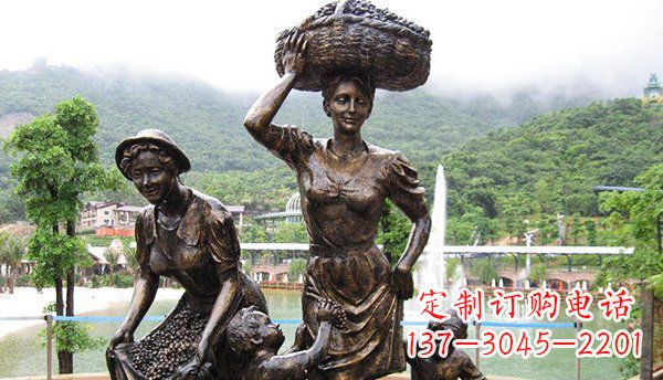 金华中领雕塑丰收葡萄铜雕