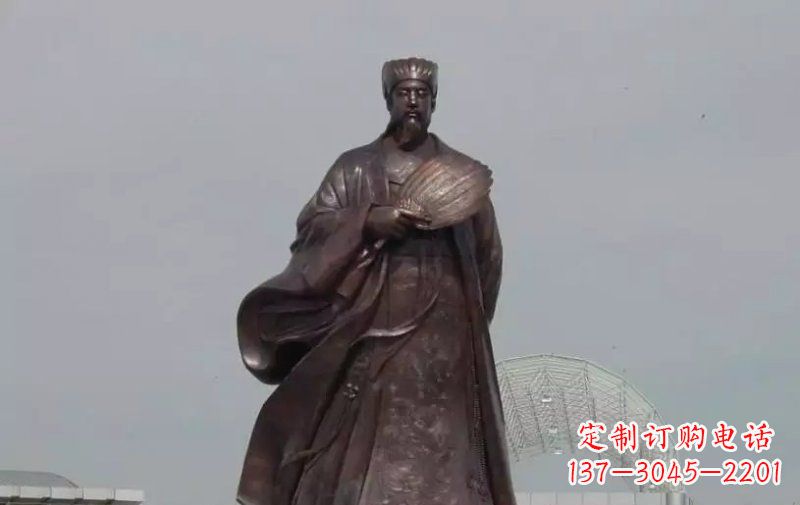 金华广场诸葛亮古代名人铜雕