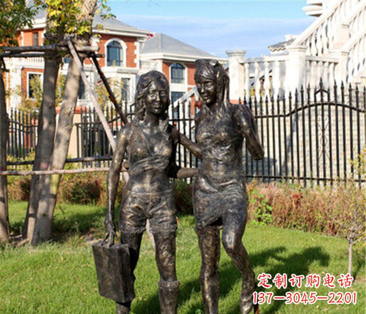 金华精致温润的女孩铜雕