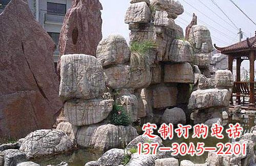 金华引领艺术,华丽山水:龟纹石假山雕塑