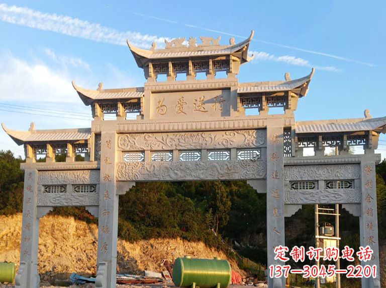 金华海北石雕牌坊——高品质定制雕塑