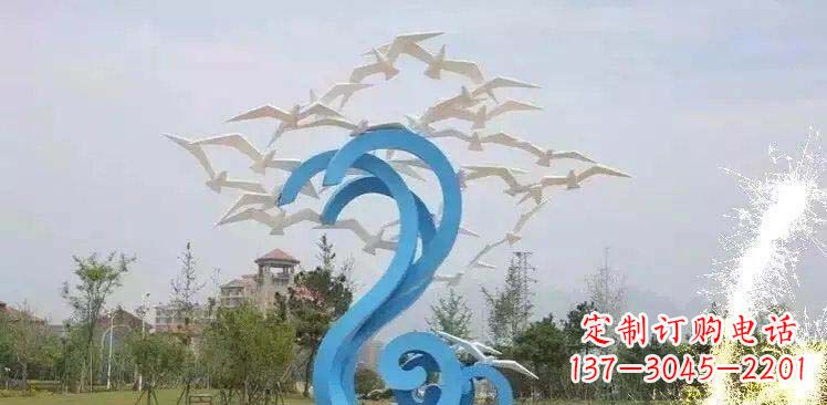 金华精美海鸥雕塑,传递美好海洋情怀