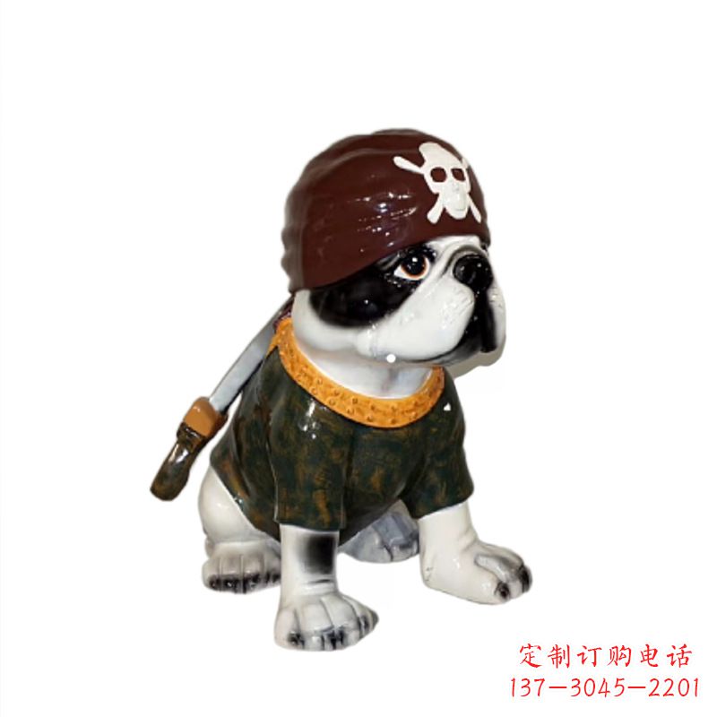 金华海盗斗牛犬雕塑,精美外观,彰显激情