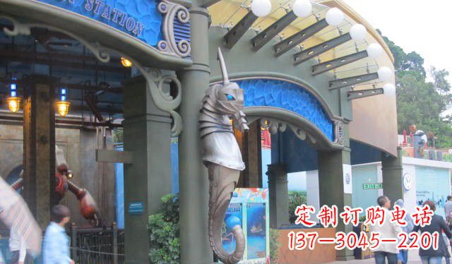 金华海马铜雕,一流的马雕塑制作