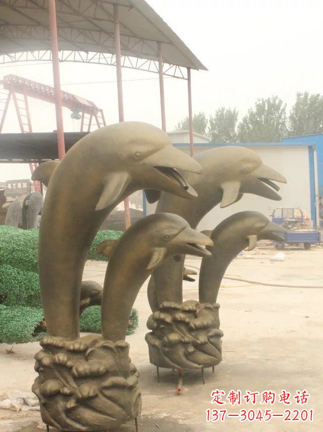 金华海豚之美，艺术铸就——铜质海豚雕塑