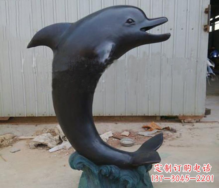 金华一群海豚成就美丽的海洋动物喷泉铜雕塑